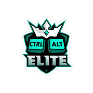 CTRL ALT Elite Sticker | Gaming Keyboard Key Logo, Kiss-Cut Vinyl Sticker